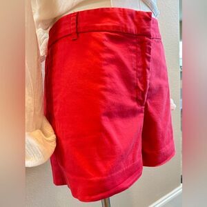 Body by Victoria Women’s Size 8 Midrise Flat Front Coral Red Dress Shorts